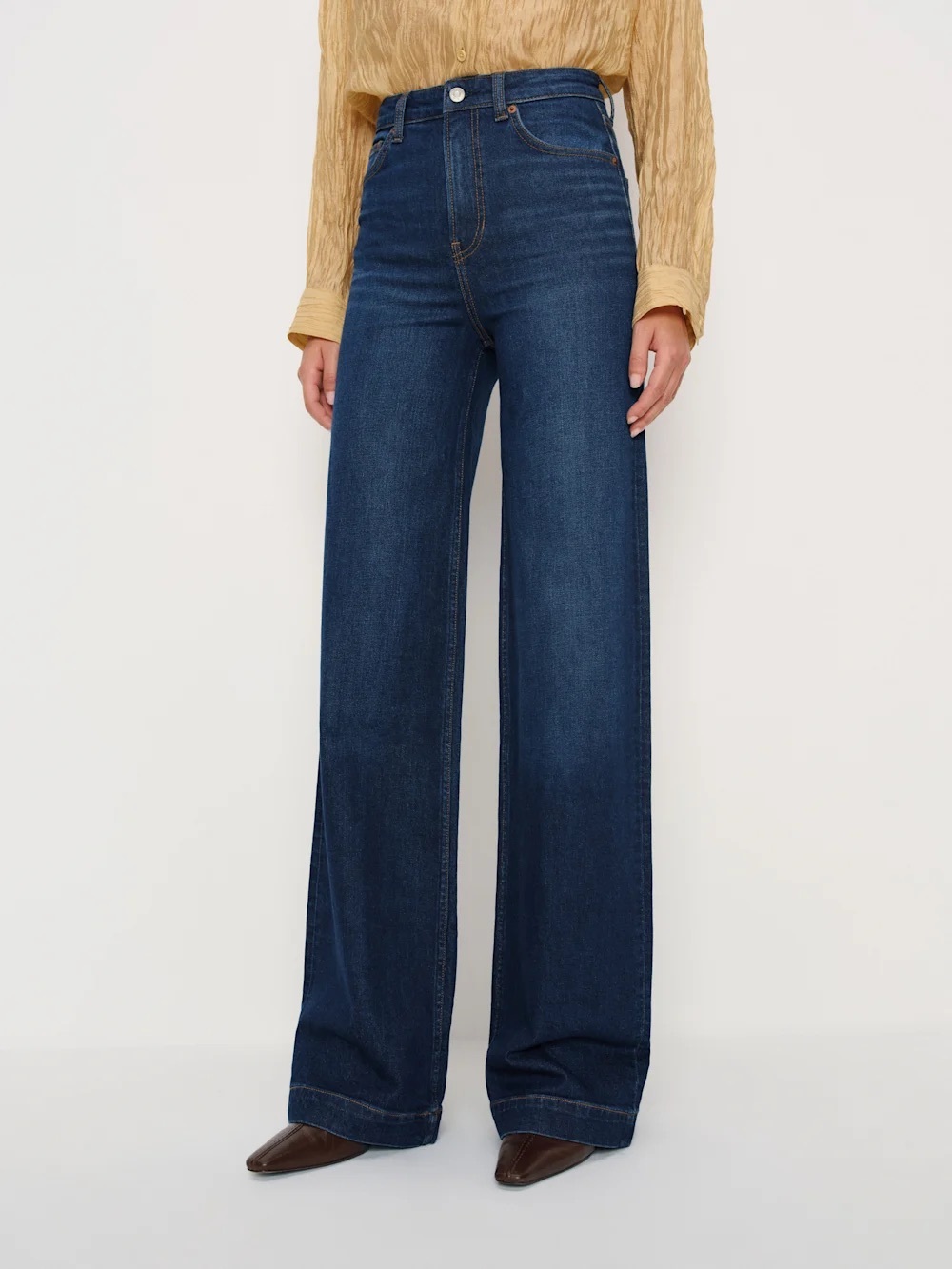 NWT Reformation Bex Super Stretch High Rise Wide Leg Jeans in “Wheeler” - Picture 4 of 15